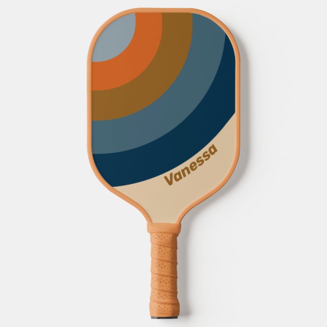 Palas De Pickleball Indigo Horizon Circle Stripe with Name (Anverso)
