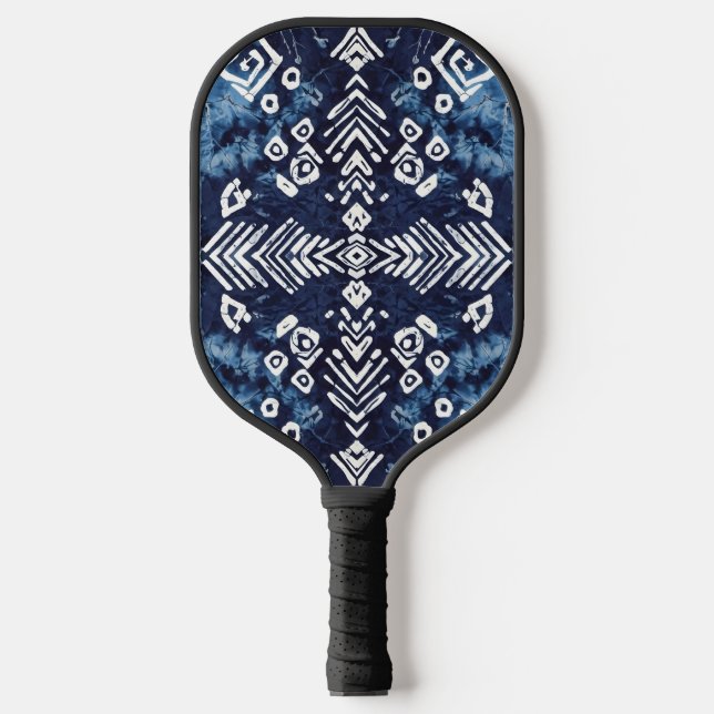Palas De Pickleball Indigo Tribal Navy Blue Symmetrical  (Anverso)