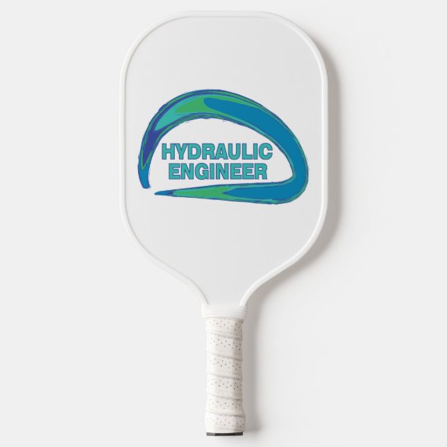 Palas De Pickleball Ingeniero hidráulico de oleada azul (Anverso)