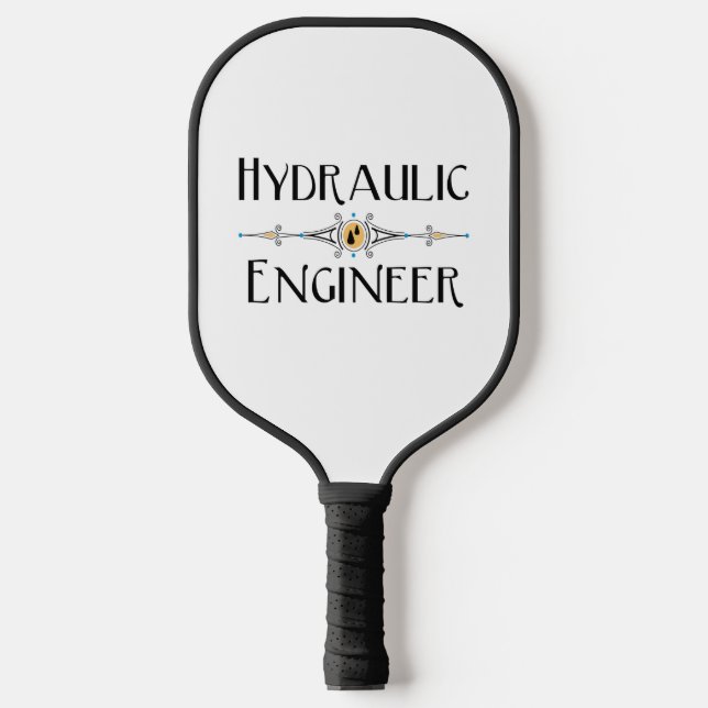Palas De Pickleball Ingeniero Hidráulico Línea Decorativa (Anverso)