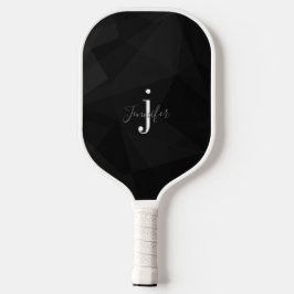 Palas De Pickleball Iniciales de monograma de nombres personalizados e