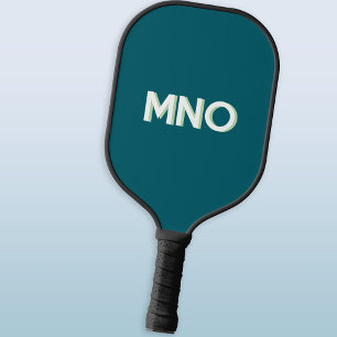 Palas De Pickleball Iniciales de monograma moderno con sombra paralela