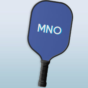 Palas De Pickleball Iniciales de monograma moderno con sombra paralela