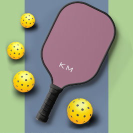 Palas De Pickleball Iniciales de monograma rosado profesional moderno