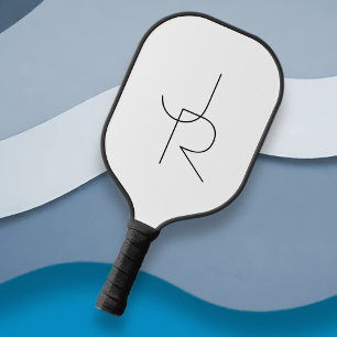 Palas De Pickleball Iniciales de superposición de 2 modernas Negro s