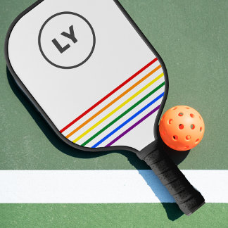 Palas De Pickleball Iniciales del Personalizado del Orgullo Gay tachad