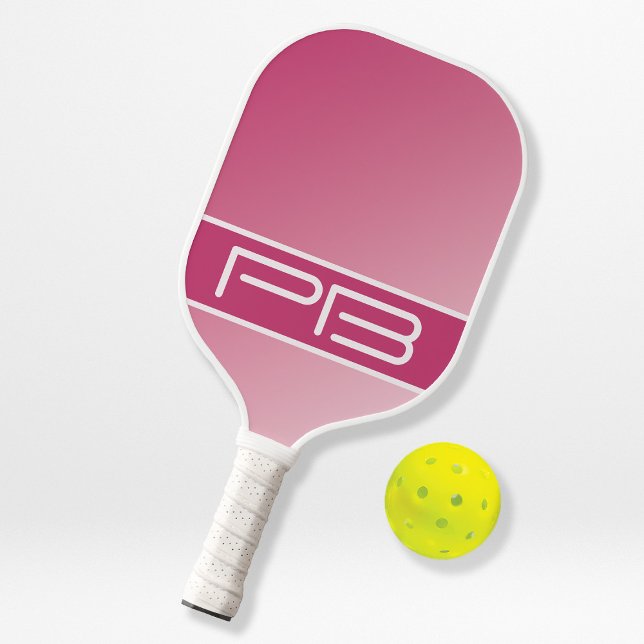 Palas De Pickleball Iníciales Dobles Modernos Geniales Gradiente Rosa  (Subido por el creador)