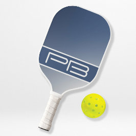 Palas De Pickleball Iniciales Guay Modern Monograma Elegante Negrita A