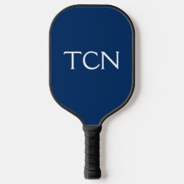 Palas De Pickleball Iniciales Monograma Azul Marino Blanco Tendencia