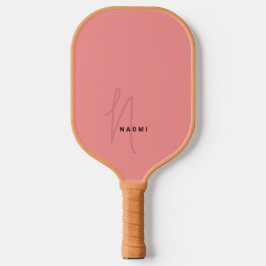 Palas De Pickleball Iniciales Monogramadas con Letra Moderna Minimalis