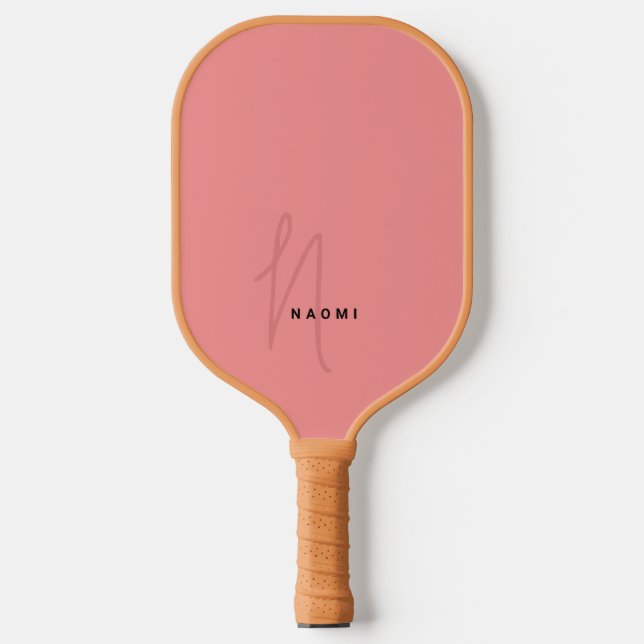 Palas De Pickleball Iniciales Monogramadas con Letra Moderna Minimalis (Anverso)