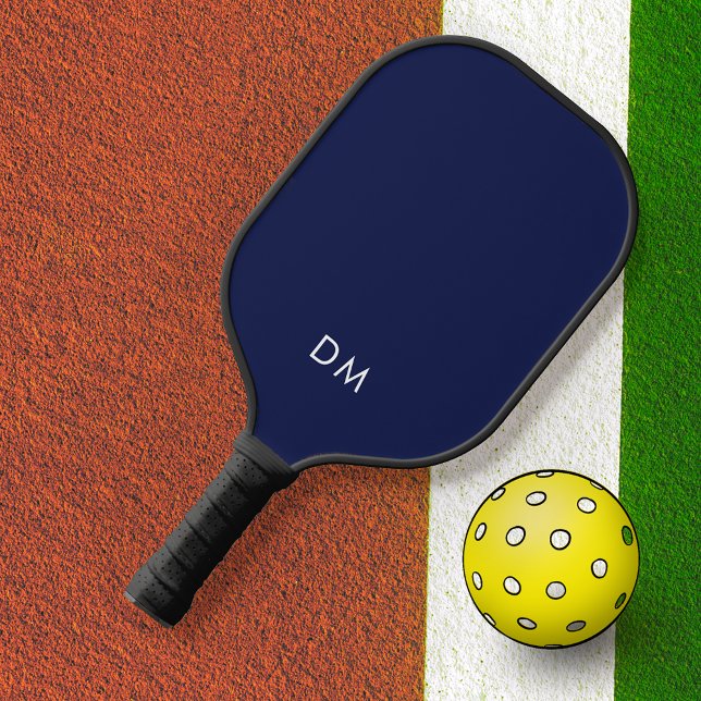 Palas De Pickleball Iniciales simples de monograma azul de la Marina O (Subido por el creador)