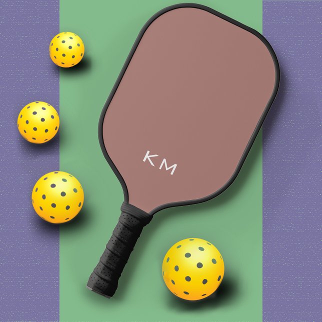 Palas De Pickleball Iniciales simples de monograma neutro moderno (Subido por el creador)
