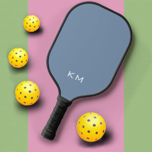 Palas De Pickleball Iniciales simples Elegante Fuente moderna Azul neu