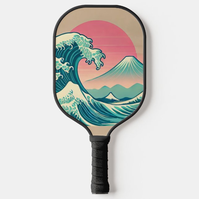 Palas De Pickleball Interpretación moderna de la gran ola (Anverso)