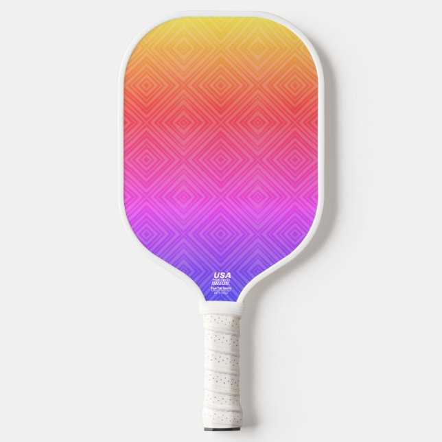 Palas De Pickleball Ipanema Arcoiris Hipnótico Diamante Arte Pop Moder (Anverso)