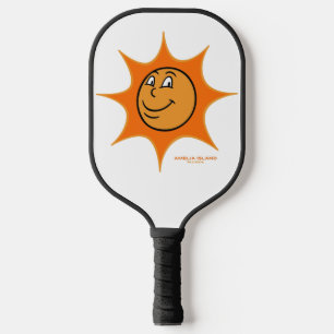 Palas De Pickleball Isla de Amelia Gran Retro Vintage Sonriente Sol