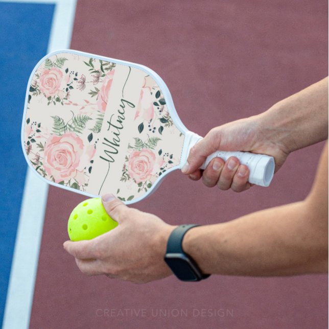 Palas De Pickleball Jardín Rosa inglés botánico (Personalized Pickleball Paddle)
