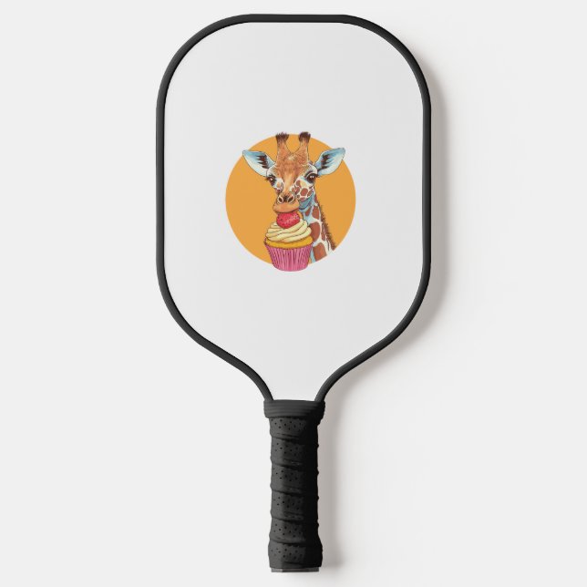 Palas De Pickleball Jirafa Con Cupcake   (Anverso)