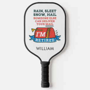 Palas De Pickleball Jubilación de Mailman, Personalizado de Trabajador