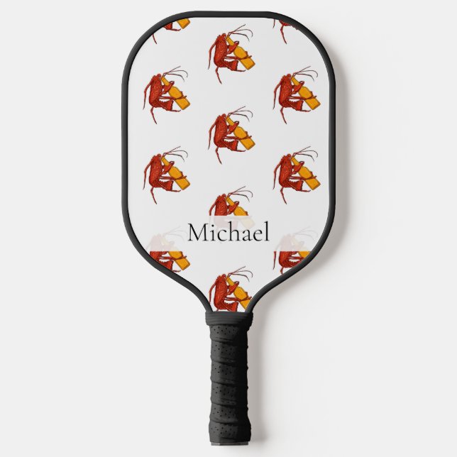 Palas De Pickleball Jubilación personalizada de mariscos de langosta (Anverso)
