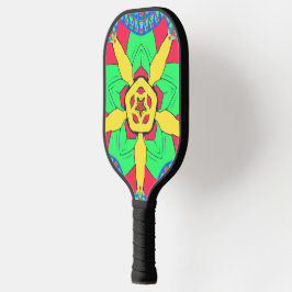 Palas De Pickleball Jugar con rasta Flair Rojo Golden Star Floral