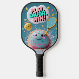 Palas De Pickleball Jugar. Ríe. ¡Ganar! - Mínima Padd de Kawaii