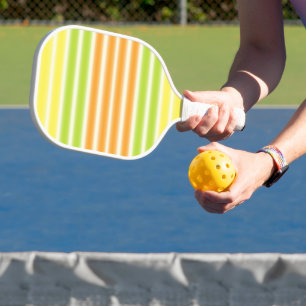 Palas De Pickleball Juicy Lemon Lime Y Naranja Citrus Fruit Stripes