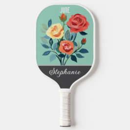 Palas De Pickleball June Birth Flower Custom Name