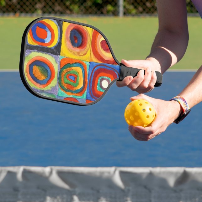 Palas De Pickleball Kandinsky - Cuadrados con Círculos Concéntricos (in situ)