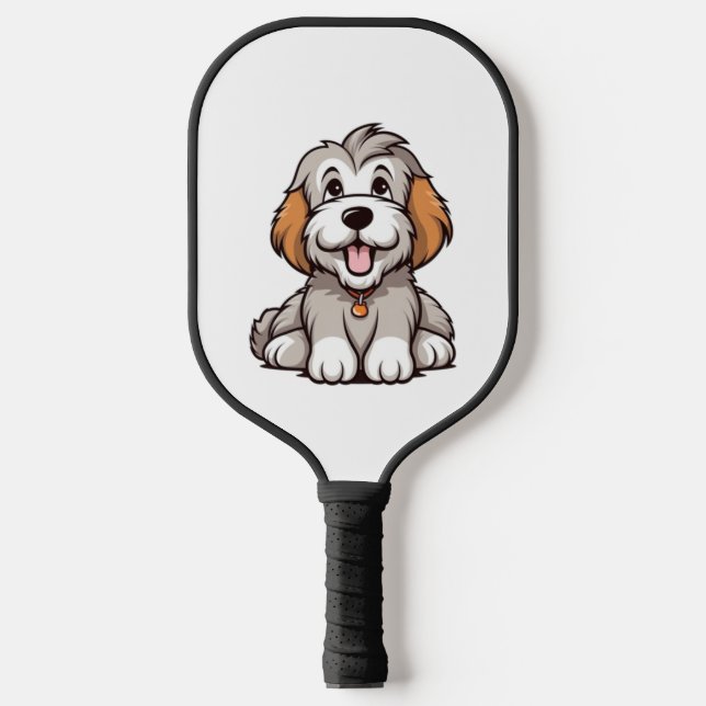 Palas De Pickleball Kawaii Beared Collie Puppy (Anverso)
