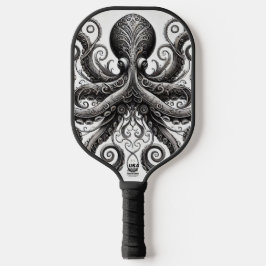 Palas De Pickleball Kraken Steampunk Octopus Ornate Black