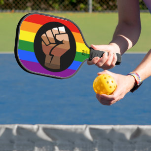Palas De Pickleball La bandera de color de gente queer de SlipperyJoe'