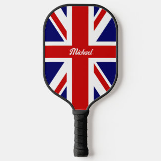 Palas De Pickleball La bandera de Gran Bretaña con nombre o texto