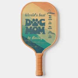 Palas De Pickleball La madre del perro Retro Groovy personalizada