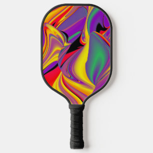 Palas De Pickleball La magia de los colores abstracta el arte pluviomé
