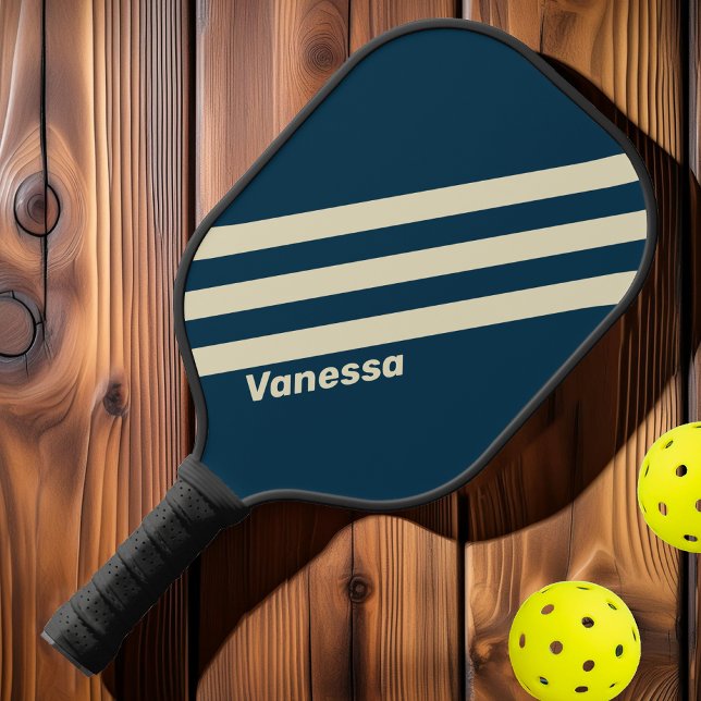 Palas De Pickleball La Marina Retro finge tres franjas con nombre (Subido por el creador)