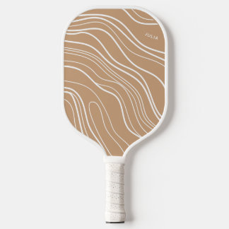 Palas De Pickleball La ola de camello marrón moderna personalizada