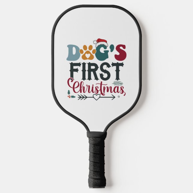 Palas De Pickleball La primera Navidad del perro (Anverso)
