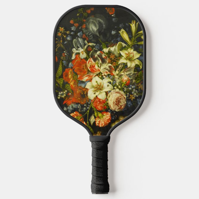 Palas De Pickleball La vida con flores y fruta (Anverso)