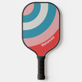 Palas De Pickleball Labial Vintage con Nombre y Franja Circular