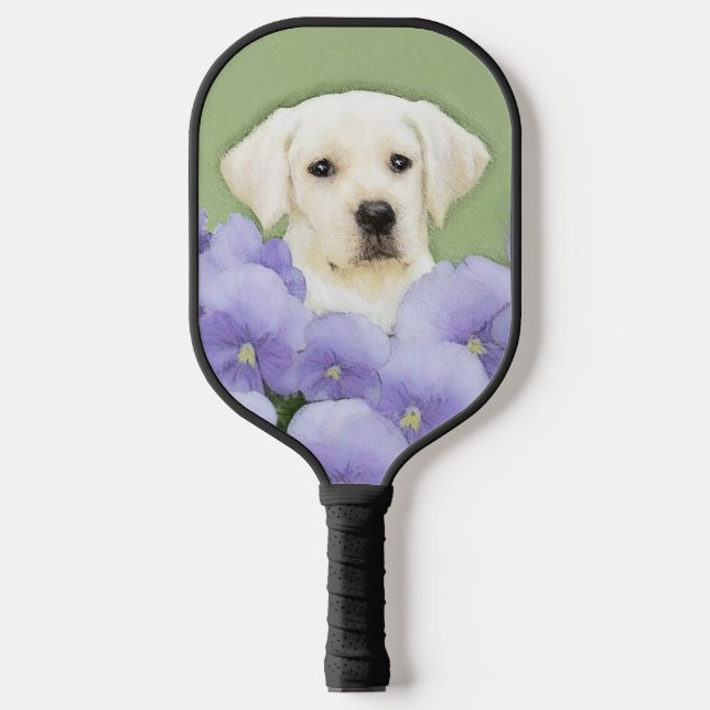 Palas De Pickleball Labrador Recuperador Pintura de Cachorro Original  (Anverso)