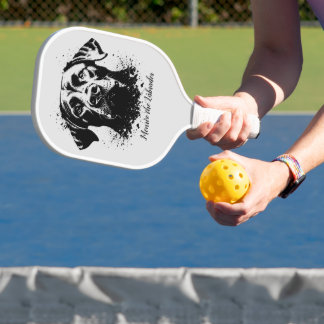 Palas De Pickleball Labrador Splash Art Black