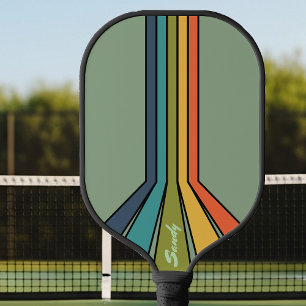 Palas De Pickleball Lanzamiento de cohete de color Retro Verde Muerto