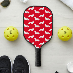 Palas De Pickleball Larga cabeza Dachshund Amante pelota roja