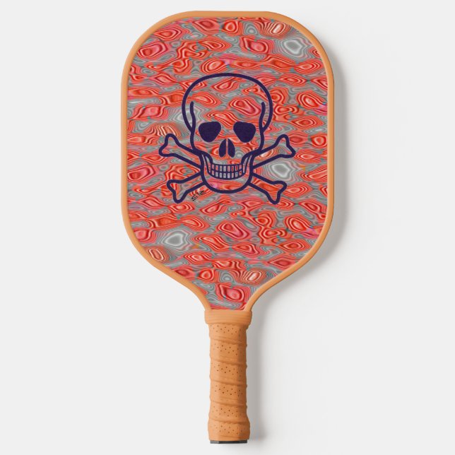 Palas De Pickleball Lava Skull tan pickleball paddle (Anverso)