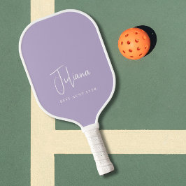 Palas De Pickleball Lavanda con el mejor guión de monograma de la tía 