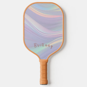 Palas De Pickleball Lavanda minimalista y monograma azul moderno