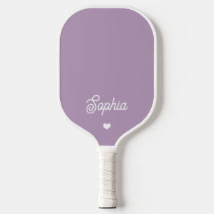 Palas De Pickleball Lavanda   Su nombre en guión con corazón