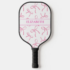 Palas De Pickleball Lazo Rosa Bonito Femenino con Nombre 